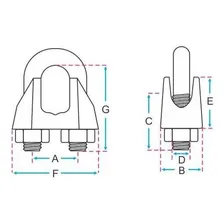 Grampo Clips Presilha Para Cabo De Aco 1/8 100pcs Foto mini  2