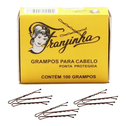 Grampo de cabelo para penteados nº5 presilha caixa 100 unid Franjinha Foto 1