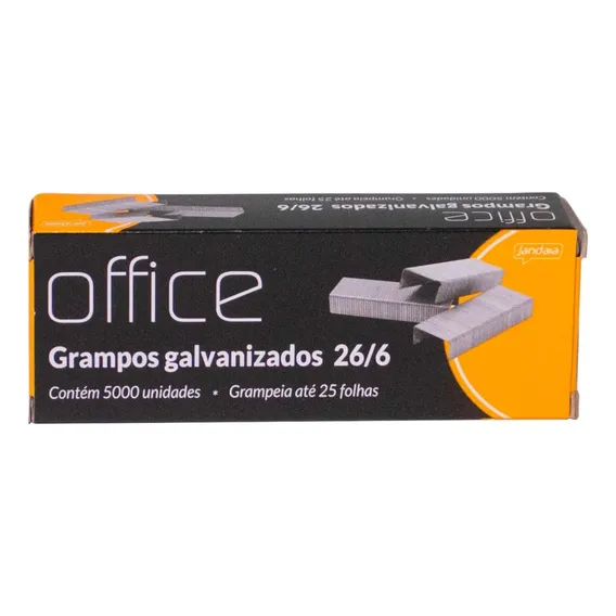 Grampo Galvanizado 26/6 - Office - Caixa Com 5000 Unidades Foto 1