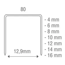 Grampo P Grampeador Pneumático Tapeceiro 80/08 10mil Grampos Foto mini 3