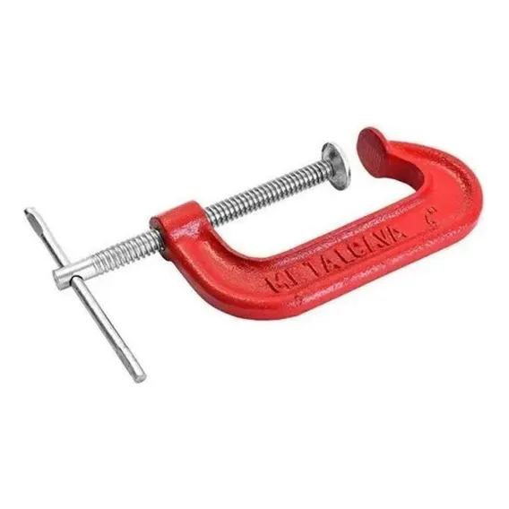 Grampo Tipo C Ferro Fundido 6 Pol. 150mm Metalcava Foto 1