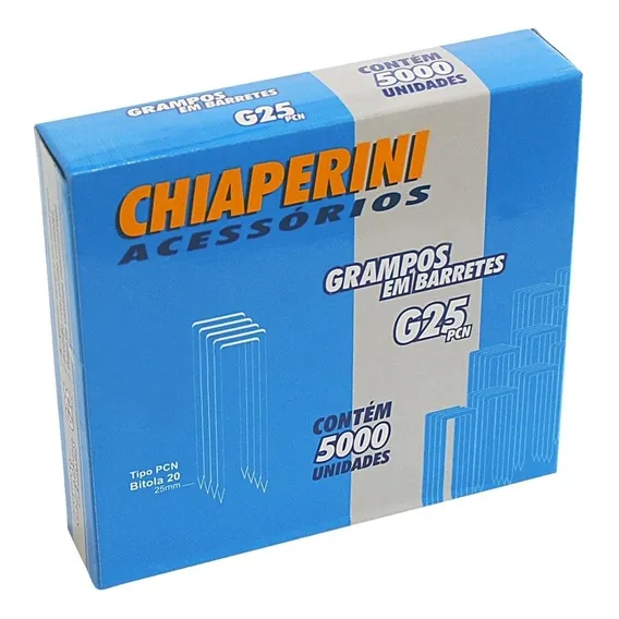 Grampos Em Barretes Para Grampeador Ch-g22 G-25 Pcn Chiaperi Foto 1