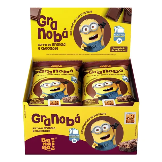 Granobá - Granola E Chocolate - Caixa Com 12un De 20g Foto 1