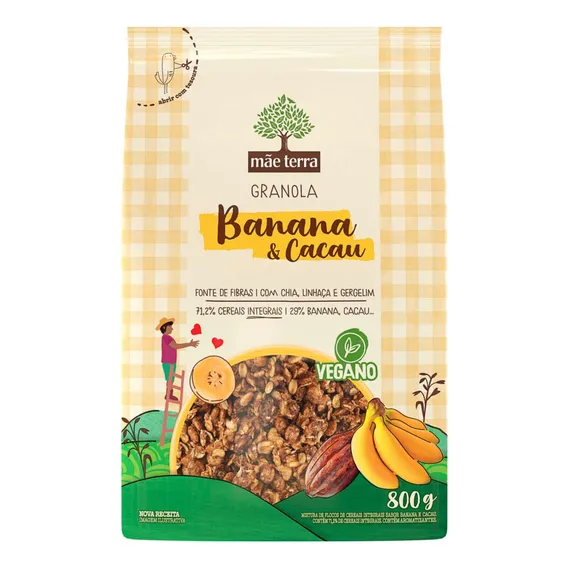 Granola Banana & Cacau Mãe Terra 800g Foto 1