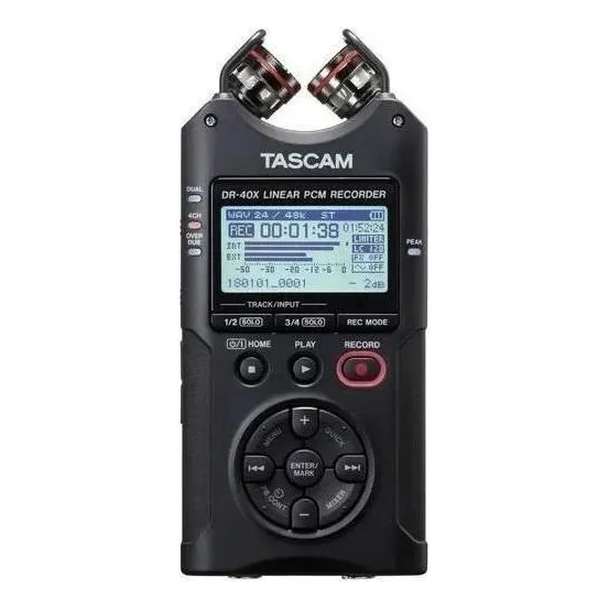 Gravador Áudio Digital Portátil Tascam Dr-40x Profissional Foto 1