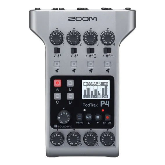 Gravador Áudio Zoom Podtrak P4 Podcast Profissional Portátil Foto 1