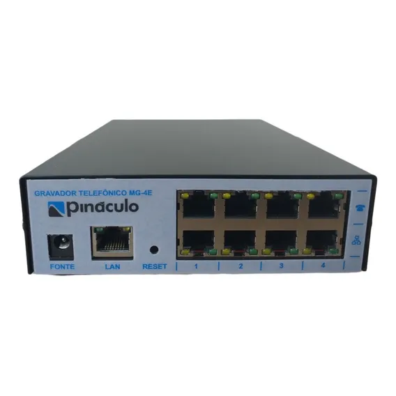 Gravador Telefônico Tronco Ou Ramal Pináculo Mg-4e 4 Canais Foto 1