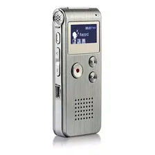Gravador Voz Digital Telefone Reunião Jornalista Spy Prata Foto mini 1
