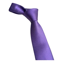 Gravata Jacquard Slim Casamento Executivo Aniversário Lilás Foto mini  3