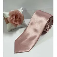 Gravata Rose Adulto Slim Fit Adulto Padrinhos Casamento Cor Rosa-claro Foto mini 3