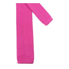 Gravata Slim Crochê Pink Rosa Exclusiva Premium Foto mini 4