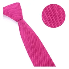 Gravata Slim Crochê Pink Rosa Exclusiva Premium Foto mini  2