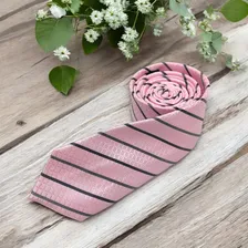 Gravatas Masculinas Slim Premium Luxo Diferenciadas Cor H45 Rosa Riscada Foto mini  2