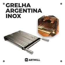 Grelha Argentina Artmill Em Aço Inox 60x50 Foto mini 3