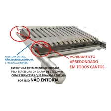 Grelha Argentina Em Inox Parrilha Picanheira 50cm Largura Foto mini  3
