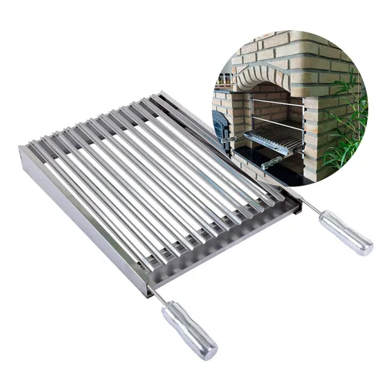 Grelha Argentina Parrilla Inox 35x45 Para Churrasqueira Foto 1