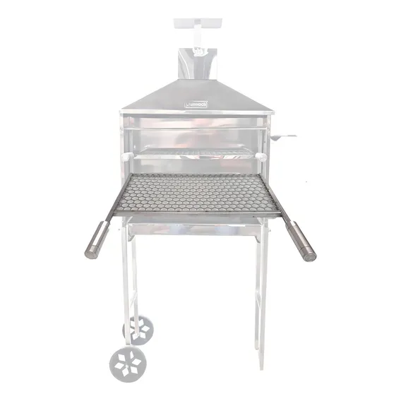 Grelha Churrasco Espetinho Movel 53x25,5 Inox Churrasqueira Foto 1