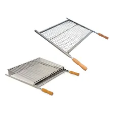 Grelha Churrasco Parrilha Argentina Pantheon + Furo Moeda 50x40 Inox Foto mini 1