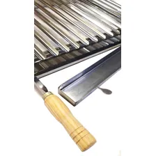 Grelha Churrasco Parrilla Argentina 40x40 Inox Picanheira Foto mini 4