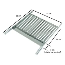 Grelha Churrasco Parrilla Argentina Média 51x34cm Inox Foto mini 2