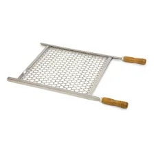 Grelha Churrasco Tela Furo Moeda Em Inox 40x40cm Foto mini 1