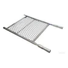Grelha Churrasco Tela Moeda 40x40 Em Inox E Cabo Aluminio Foto mini 1