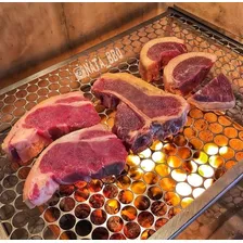 Grelha Churrasco Tela Moeda 40x40 Em Inox E Cabo Aluminio Foto mini 4