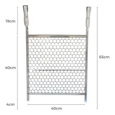 Grelha Churrasco Tela Moeda 40x40 Em Inox E Cabo Aluminio Foto mini 2