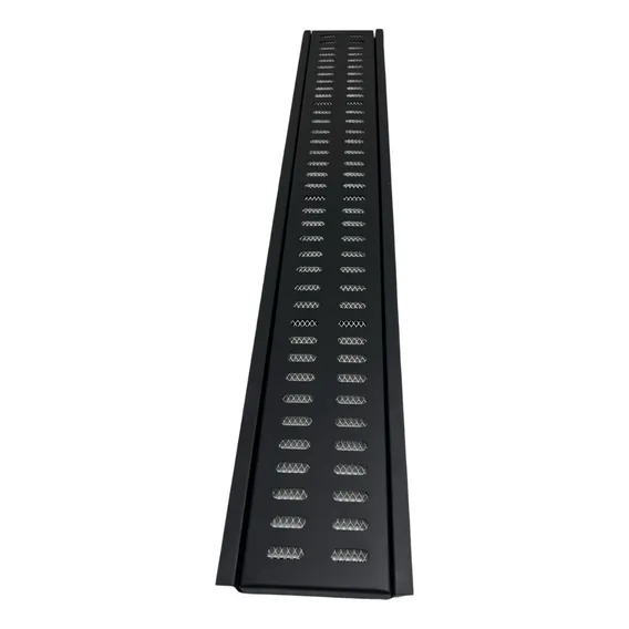 Grelha Com Porta Grelha 15x100 Inox Preto Com Tela Foto 1