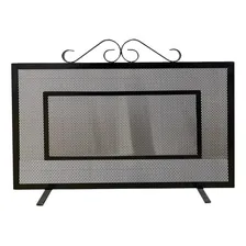 Grelha de tela de proteção Arrivo Mobile para lareira 60 x 40 cm cor ferro preto Foto mini 1