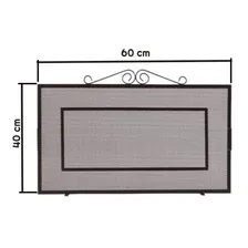 Grelha de tela de proteção Arrivo Mobile para lareira 60 x 40 cm cor ferro preto Foto mini 2