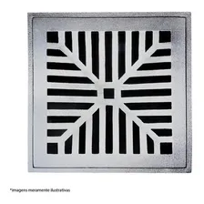 Grelha E Porta Grelha 15 X 15 Cm Aluminio Martelado Concava Foto  mini 1