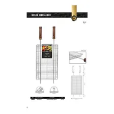 Grelha Inox Grilazer Parrilla Argentina Luxo 40x40cm Foto mini 2