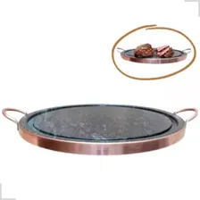 Grelha M Chapa Pra Carne 27cm Pedra Sabão Curada Imperdível Foto  mini 1