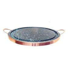 Grelha M Chapa Pra Carne 27cm Pedra Sabão Curada Imperdível Foto mini  2