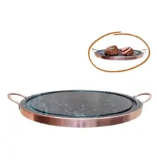 Grelha M Chapa Pra Carne 27cm Pedra Sabão Curada Imperdível Foto mini  3