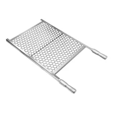 Grelha Moeda Inox 40cm + Suporte Inox Para Churrasqueiras Foto mini 2