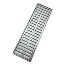 Grelha Pluvial Linear 15x100 Aluminio Suporte (módulos 50cm) Foto mini  2