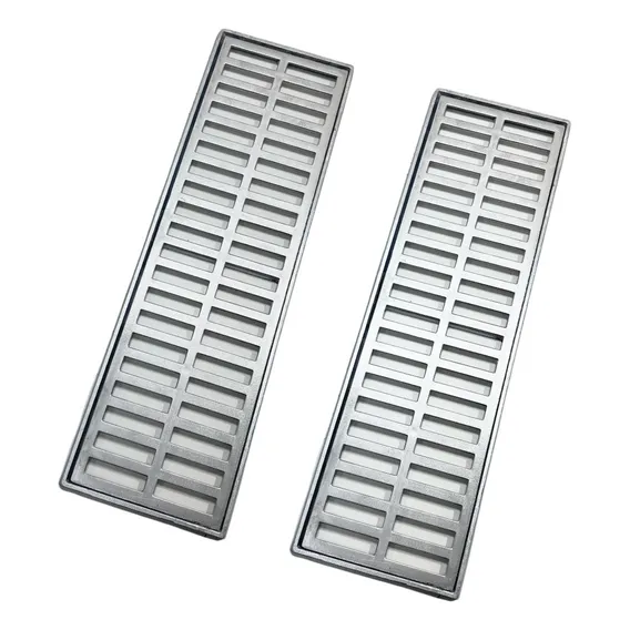 Grelha Pluvial Linear 15x100 Aluminio Suporte (módulos 50cm) Foto 1