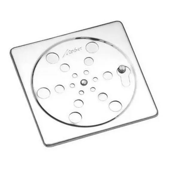 Grelha Quadrada Inox Com Fecho 150mm Meber Foto 1