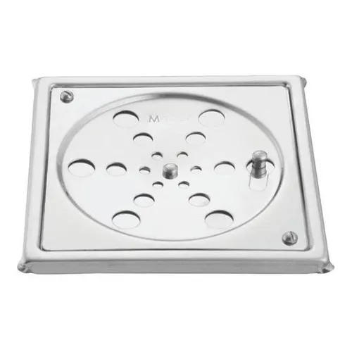 Grelha Quadrada Inox Com Fecho Com Caixilho 100mm Meber Foto 1