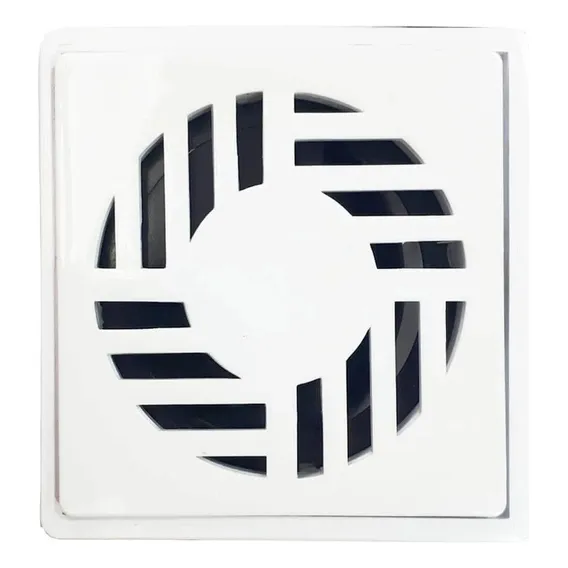 Grelha Ralo Antidengue Quadrado 10cm Branco Garaplas Foto 1