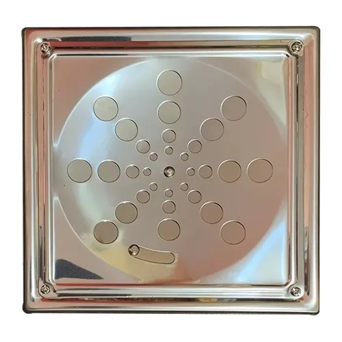 Grelha / Ralo Quadrado Inox 15cm Com Caixilho - Estilmax Foto 1