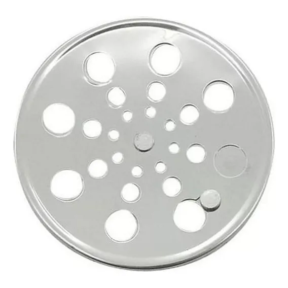 Grelha Ralo Tampa Redonda 10x10cm Inox Com Fecho Foto 1