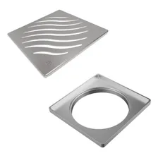 Grelha Ralo Tigre Inox C/ Porta Grelha Quadrado Em Pvc 10x10cm Foto mini 1