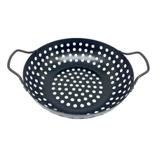 Grelha Wok Antiaderente Para Churrasqueira Legumes Peixe Foto mini  3