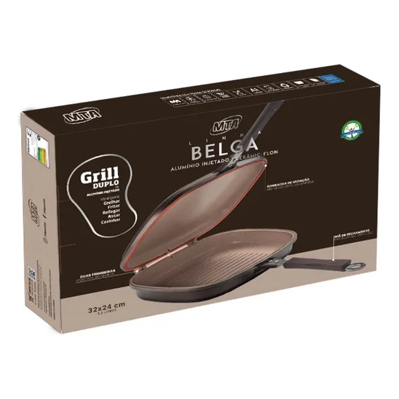 Grill Duplo Belga 32cm Cerâmic-flon 8446 Mta Foto 1