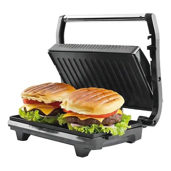 Grill E Sanduicheira Britania Press Inox Antiaderente 220v Cor Preto Foto 1