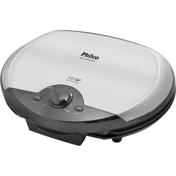 Grill E Sanduicheira Jumbo Steel 1500w Philco Cor Preto 110V Foto 1