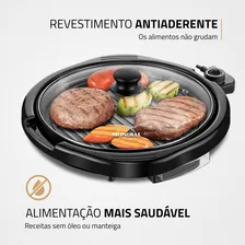 Grill Redondo Smart G-04 Preto Mondial 220v Foto mini 2